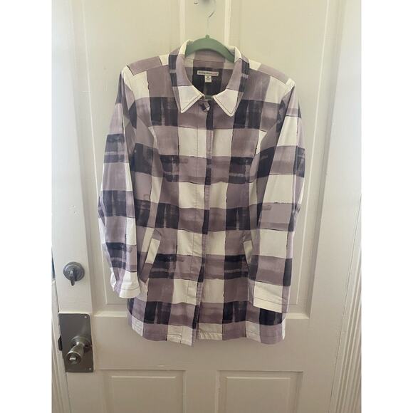 Women Isaac Mizrahi Live Dress and Topper Jacket Size 12 Gray and White Pockets - Picture 7 of 13